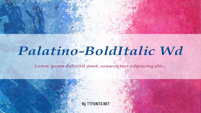 Palatino-BoldItalic Wd example